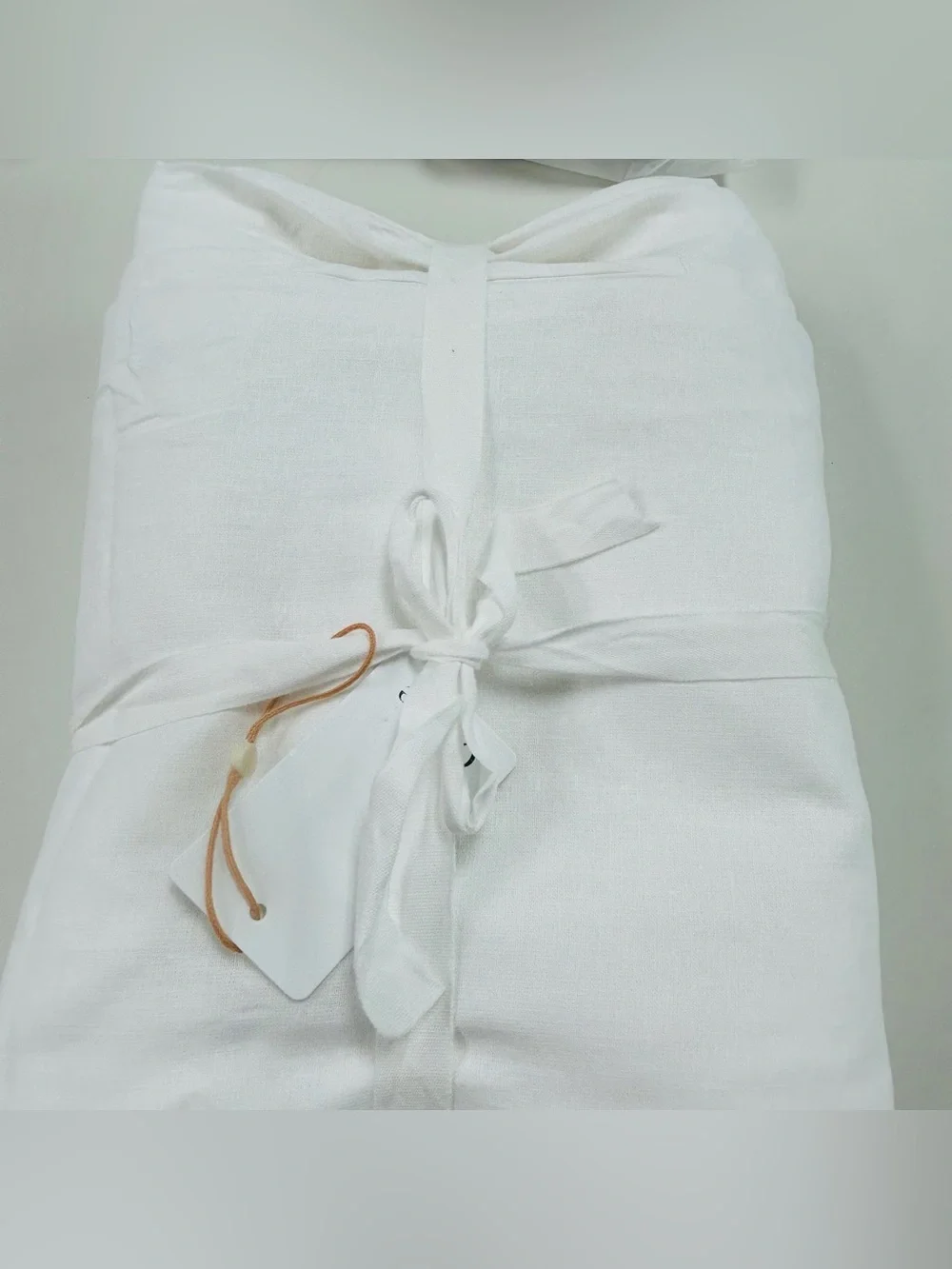 NWT QUINCE Set Of 2 48x96 European Linen Curtains White 8810